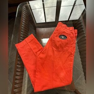 Auth. VERSACE V2 Vintage Orange Jeans Made in Italy Designer Straight Leg Rare